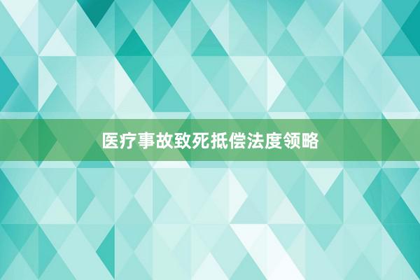 医疗事故致死抵偿法度领略
